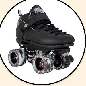 Rock GT-50 Classic Indoor Roller Skates with Marbled Wheels